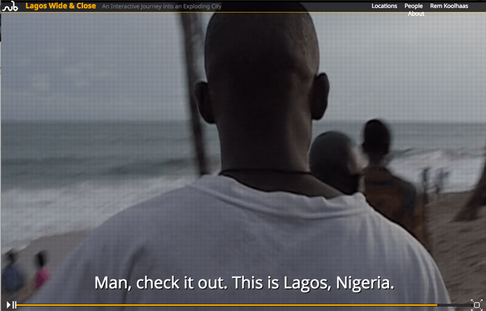 Screenshot from the ‘Lagos Wide & Close’ documentary site.