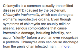 Copy from CDC Fact Sheet of Chlamydia