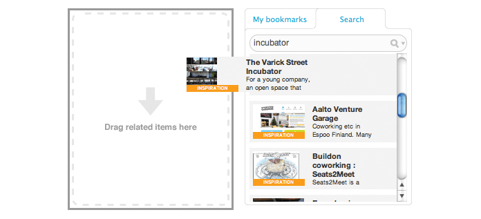 Figure 5.5: Drag-and-drop bookmarking tool requires a mouse