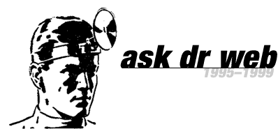 An Ask Dr. Web logo from the 1990s