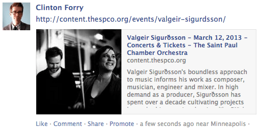 Facebook link to the St. Paul Chamber Orchestra website