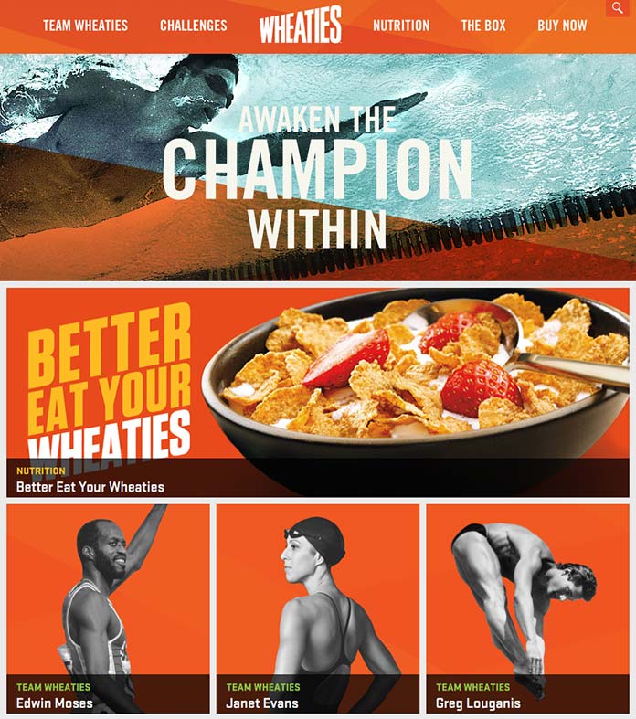 Wheaties Page Design