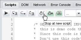 Dragonfly’s stop at new script button