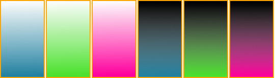 Six PNG gradients that scale with their parent elements.