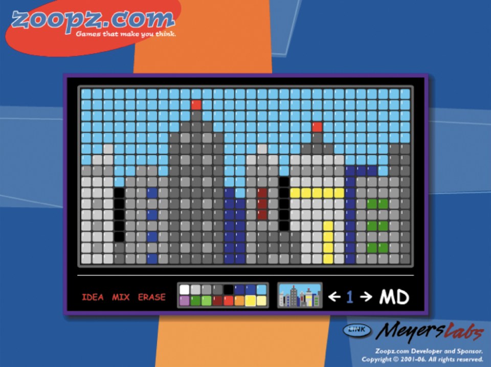 Screenshot of a Zoopz.com mosaic