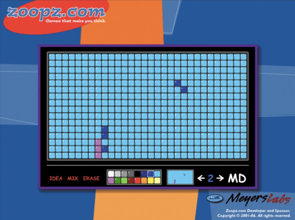 Screenshot of a Zoopz.com mosaic being created