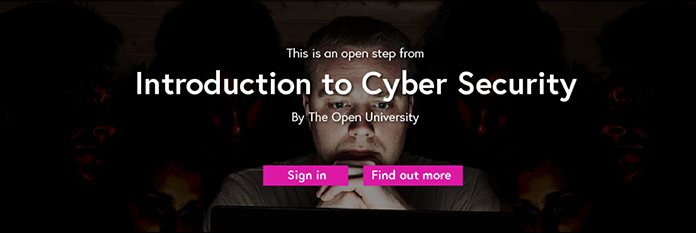 Screenshot of a module promoting an online course in cyber security.