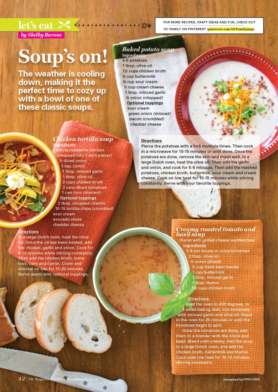 Image of a magazine layout with text wrapped around circular shaped images.