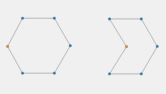 Image showing the result of changing the coordinate of a point on the created shape.